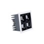 Spot LED encastrable carré 8W - 4 lumières - UGR18 - IRC90 - Puce OSRAM - Blanc