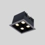 Spot LED encastrable carré 8W - 4 lumières - UGR18 - IRC90 - Puce OSRAM - Blanc