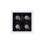 Spot LED encastrable carré 8W - 4 lumières - UGR18 - IRC90 - Puce OSRAM - Blanc