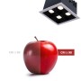 Spot LED encastrable carré 8W - 4 lumières - UGR18 - IRC90 - Puce OSRAM - Blanc