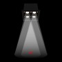 Spot LED encastrable carré 8W - 4 lumières - UGR18 - IRC90 - Puce OSRAM - Noir
