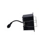 Spot LED encastrable carré 8W - 4 lumières - UGR18 - IRC90 - Puce OSRAM - Noir