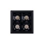 Spot LED encastrable carré 8W - 4 lumières - UGR18 - IRC90 - Puce OSRAM - Noir