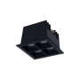 Spot LED encastrable carré 8W - 4 lumières - UGR18 - IRC90 - Puce OSRAM - Noir