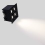 Spot LED encastrable carré 8W - 4 lumières - UGR18 - IRC90 - Puce OSRAM - Noir