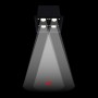Spot LED encastrable carré 8W - 4 lumières - UGR18 - IRC90 - Puce OSRAM - Noir