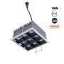 Spot LED encastrable carré 18W - 9 lumières - UGR18 - IRC90 - Puce OSRAM - Blanc