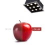 Spot LED encastrable carré 18W - 9 lumières - UGR18 - IRC90 - Puce OSRAM - Blanc