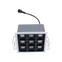 Spot LED encastrable carré 18W - 9 lumières - UGR18 - IRC90 - Puce OSRAM - Blanc