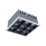 Spot LED encastrable carré 18W - 9 lumières - UGR18 - IRC90 - Puce OSRAM - Blanc