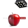 Spot LED encastrable carré 18W - 9 lumières - UGR18 - IRC90 - Puce OSRAM - Blanc