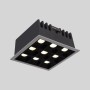Spot LED encastrable carré 18W - 9 lumières - UGR18 - IRC90 - Puce OSRAM - Blanc
