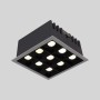 Spot LED encastrable carré 18W - 9 lumières - UGR18 - IRC90 - Puce OSRAM - Blanc