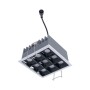 Spot LED encastrable carré 18W - 9 lumières - UGR18 - IRC90 - Puce OSRAM - Blanc
