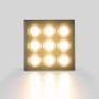 Spot LED encastrable carré 18W - 9 lumières - UGR18 - IRC90 - Puce OSRAM - Noir