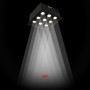 Spot LED encastrable carré 18W - 9 lumières - UGR18 - IRC90 - Puce OSRAM - Noir
