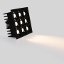 Spot LED encastrable carré 18W - 9 lumières - UGR18 - IRC90 - Puce OSRAM - Noir