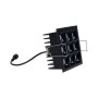 Spot LED encastrable carré 18W - 9 lumières - UGR18 - IRC90 - Puce OSRAM - Noir