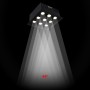 Spot LED encastrable carré 18W - 9 lumières - UGR18 - IRC90 - Puce OSRAM - Noir