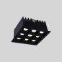 Spot LED encastrable carré 18W - 9 lumières - UGR18 - IRC90 - Puce OSRAM - Noir