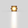 Spot LED encastrable carré 2W - Puce Osram - UGR18 - Coupe Ø 25mm - Noir
