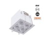 Spot LED encastrable carré 8W - Puce Osram - UGR18 - Coupe 48 x 48mm - Blanc