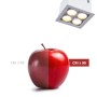 Spot LED encastrable carré 8W - Puce Osram - UGR18 - Coupe 48 x 48mm - Blanc
