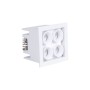 Spot LED encastrable carré 8W - Puce Osram - UGR18 - Coupe 48 x 48mm - Blanc