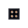 Spot LED encastrable carré 8W - Puce Osram - UGR18 - Coupe 48 x 48 mm - Noir
