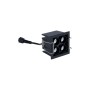 Spot LED encastrable carré 8W - Puce Osram - UGR18 - Coupe 48 x 48 mm - Noir