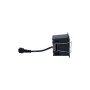 Spot LED encastrable carré 8W - Puce Osram - UGR18 - Coupe 48 x 48 mm - Noir