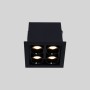 Spot LED encastrable carré 8W - Puce Osram - UGR18 - Coupe 48 x 48 mm - Noir