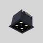 Spot LED encastrable carré 8W - Puce Osram - UGR18 - Coupe 48 x 48 mm - Noir
