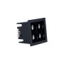 Spot LED encastrable carré 8W - Puce Osram - UGR18 - Coupe 48 x 48 mm - Noir