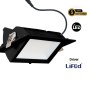 Spot LED directionnel encastré rectangulaire - CCT réglable sur 3 températures de 3000-5700ºK - 38W - Noir - 100° Driver LIFUD