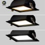 Spot LED directionnel encastré rectangulaire - CCT réglable sur 3 températures de 3000-5700ºK - 38W - Noir - 100° Driver LIFUD