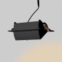 Spot LED directionnel encastré rectangulaire - CCT réglable sur 3 températures de 3000-5700ºK - 38W - Noir - 100° Driver LIFUD