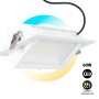 Spot LED directionnel encastré rectangulaire CCT réglable sur 3 températures de 3000-5700ºK - 60W - Blanc - 100° Driver LIFUD