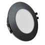 Collerette downlight étanche ronde pour ampoule GU10 / MR16 - Diffuseur opale - Coupe Ø 75-80 mm - IP54