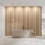 Collerette downlight étanche ronde pour ampoule GU10 / MR16 - Diffuseur opale - Coupe Ø 75-80 mm - IP54