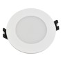 Collerette downlight étanche ronde pour ampoule GU10 / MR16 - Diffuseur opale - Coupe Ø 75-80 mm - IP54