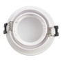 Collerette downlight étanche ronde pour ampoule GU10 / MR16 - Diffuseur opale - Coupe Ø 75-80 mm - IP54