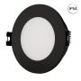 Collerette downlight étanche ronde pour ampoule GU10 / MR16 - Diffuseur opale - Coupe Ø 75-80 mm - IP54