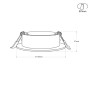 Collerette downlight ronde orientable GU10 / MR16 - Coupe Ø75 mm
