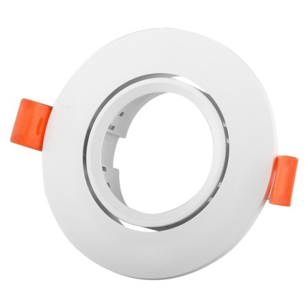 Collerette ronde orientable à encastrer pour ampoule GU10/MR16 - Découpe Ø75mm