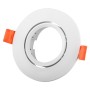 Collerette ronde orientable à encastrer pour ampoule GU10/MR16 - Découpe Ø75mm