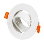 Collerette ronde orientable à encastrer pour ampoule GU10/MR16 - Découpe Ø75mm