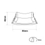 Kit Collerette spot encastrable Ø86mm (blanc) + Ampoule GU10 5,4W + Douille
