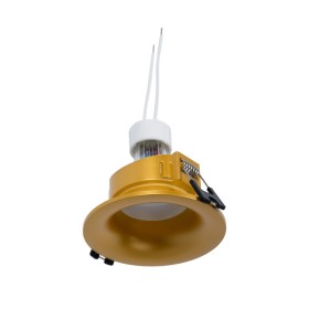 Kit Collerette spot encastrable Ø86mm (doré) + Ampoule GU10 5,4W + Douille