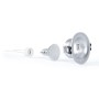 Kit Collerette spot encastrable Ø86mm (argent) + Ampoule GU10 5,4W + Douille